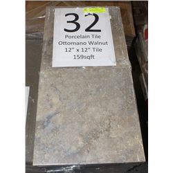 PALLET #32) LOT OF PORCELAIN TILE , OTTOMAN WALNUT