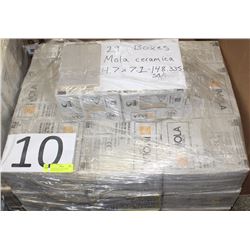 PALLET #10) LOT OF CERAMIC ITALIAN TILE, LIGHT