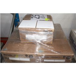 PALLET #25) LOT OF CERAMIC TILE ICE WHITE 6"X6"