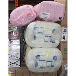 2 PINK, 2 WHITE BUNDLES OF RESIDENTIAL INSULATION