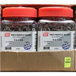 CASE OF GRIP RITE PARTICAL BOARD SCREWS 8X1 3/4"