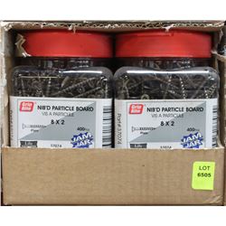 CASE OF GRIP RITE PARTICAL BOARD SCREWS 8X2"