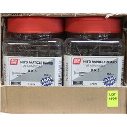 CASE OF GRIP RITE PARTICAL BOARD SCREWS 8X3"