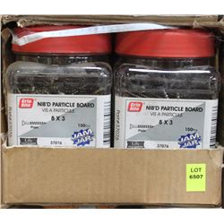 CASE OF GRIP RITE PARTICAL BOARD SCREWS 8X3"