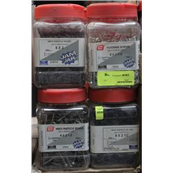 LOT OF 12 CONTAINERS ASSORTED GRIP RITE PARTICAL