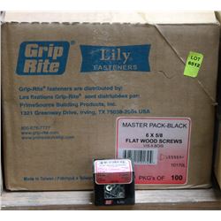 FULL CASE OF 5X1/2" FLAT WOOD SCREWS