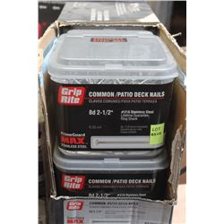 CASE OF GRIPRITE PATIO DECK NAILS 8D 2.5" ST STEEL
