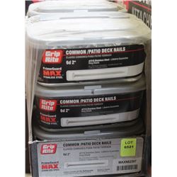 CASE OF GRIPRITE PATIO DECK NAILS 6D 2" ST STEEL