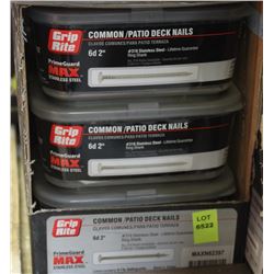 CASE OF GRIPRITE PATIO DECK NAILS 6D 2" ST STEEL