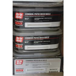 CASE OF GRIPRITE PATIO DECK NAILS 6D 2" ST STEEL