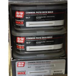 CASE OF GRIPRITE PATIO DECK NAILS 6D 2" ST STEEL