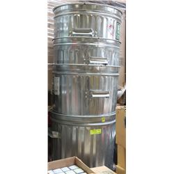 4 ALUMINUM GARBAGE CANS