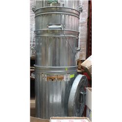 4 ALUMINUM GARBAGE CANS