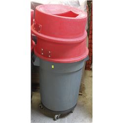 SINGLE BRUTE WASTE BIN WITH DOLLY AND 2 CATCH ALL