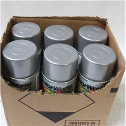 CASE OF COLORWORKS SILVER/ALUMINUM ENAMEL SPRAY