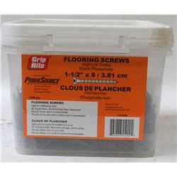 PAIL OF GRIP-RITE FLOORING SCREWS 1.5" X 8