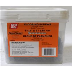 PAIL OF GRIP-RITE FLOORING SCREWS 1.5" X 8