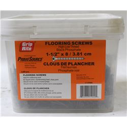 PAIL OF GRIP-RITE FLOORING SCREWS 1.5" X 8