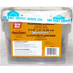 PAIL OF GRIP-RITE FLOORING SCREWS 2-1/2" X 8