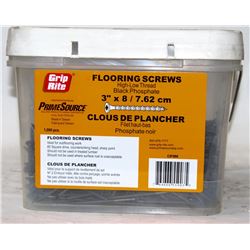 PAIL OF GRIP-RITE FLOORING SCREWS 3" X 8