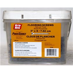 PAIL OF GRIP-RITE FLOORING SCREWS 3" X 8