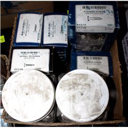 FLAT OF ASSORTED GRIP-RITE FASTENERS / SCREWS