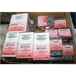 FLAT OF ASSORTED GRIP-RITE FASTENERS / SCREWS