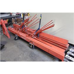 METAL SHEET / PANEL CART W/ 8FT A-FRAME ORANGE