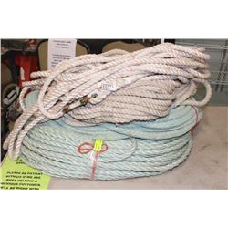 BUNDLE OF UNKNOWN LENGTH ROPE W/ CLAVICE