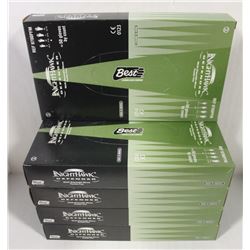 FIVE BOXES OF NITRILE DISPOSABLE GLOVES