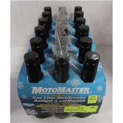 CASE OF 18 BOTTLES MOTOMASTER GASLINE ANTIFREEZE