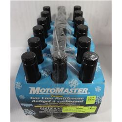 CASE OF 18 BOTTLES MOTOMASTER GASLINE ANTIFREEZE