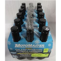 CASE OF 18 BOTTLES MOTOMASTER GASLINE ANTIFREEZE