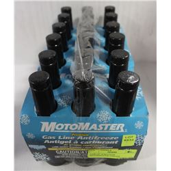 CASE OF 18 BOTTLES MOTOMASTER GASLINE ANTIFREEZE