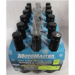 CASE OF 18 BOTTLES MOTOMASTER GASLINE ANTIFREEZE