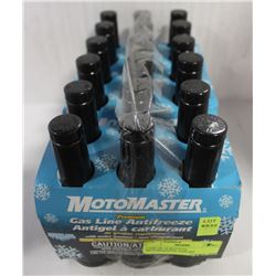 CASE OF 18 BOTTLES MOTOMASTER GASLINE ANTIFREEZE