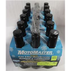 CASE OF 18 BOTTLES MOTOMASTER GASLINE ANTIFREEZE