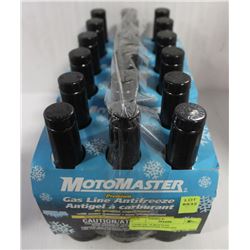 CASE OF 18 BOTTLES MOTOMASTER GASLINE ANTIFREEZE