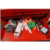 Image 3 : RED 3 DRAWER TOP TOOL CHEST W/ TOOLS AND CONTENTS