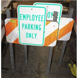 GROUP OF 2 HI-VIZ EMPLOYEE PARKING SIGNS