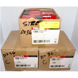 3 BOXES OF HILTI X-S 13 THP FASTENING PLUGS