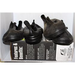 3 PAIRS OF SIZE 14 ONGUARD RUBBER OVER-SHOES