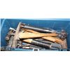 Image 1 : RUBBERMAID TOOLBOX W/ ASSORTED HAMMERS