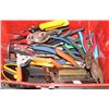 Image 1 : METAL BOX W/ ASSORTED TOOLS, PLIERS, SNIPS