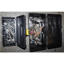 LOT OF TWO TOOLBOXES OF ASSORTED SOCKETS