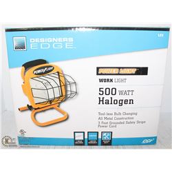 NEW DESIGNERS EDGE 500 WATT HALOGEN LIGHT