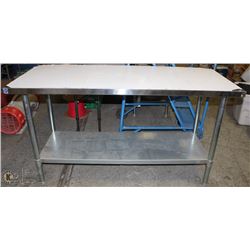 60" X 24" STAINLESS STEEL 2-TIER PREP-TABLE