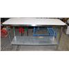 Image 1 : 60" X 24" STAINLESS STEEL 2-TIER PREP-TABLE