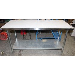 48" X 24" STAINLESS STEEL 2-TIER PREP-TABLE