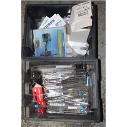 TWO TOTES OF ASST CONCRETE BORING BITS